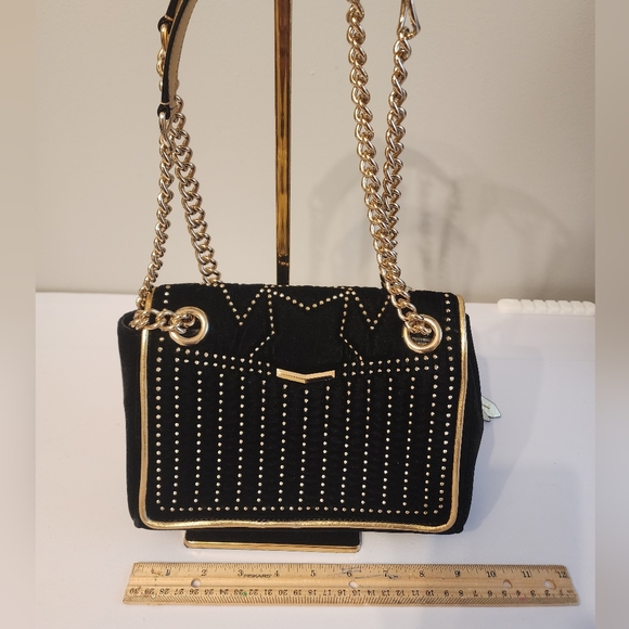 Jimmy Choo black Velvet shoulder bag - Picture 5 of 5
